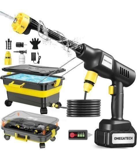 【新品】Omegatech♡コードレス高圧洗浄機♡噴射モード6種♡強力水圧♡ ✨️新品✨️Omegatech♡コードレス高圧洗浄機♡噴射モード6種♡強力