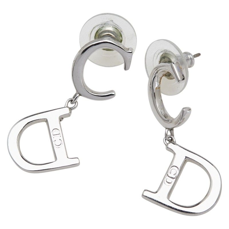 Dior ディオール ブローチ CDロゴ ラインストーンシルバーアクセサリー