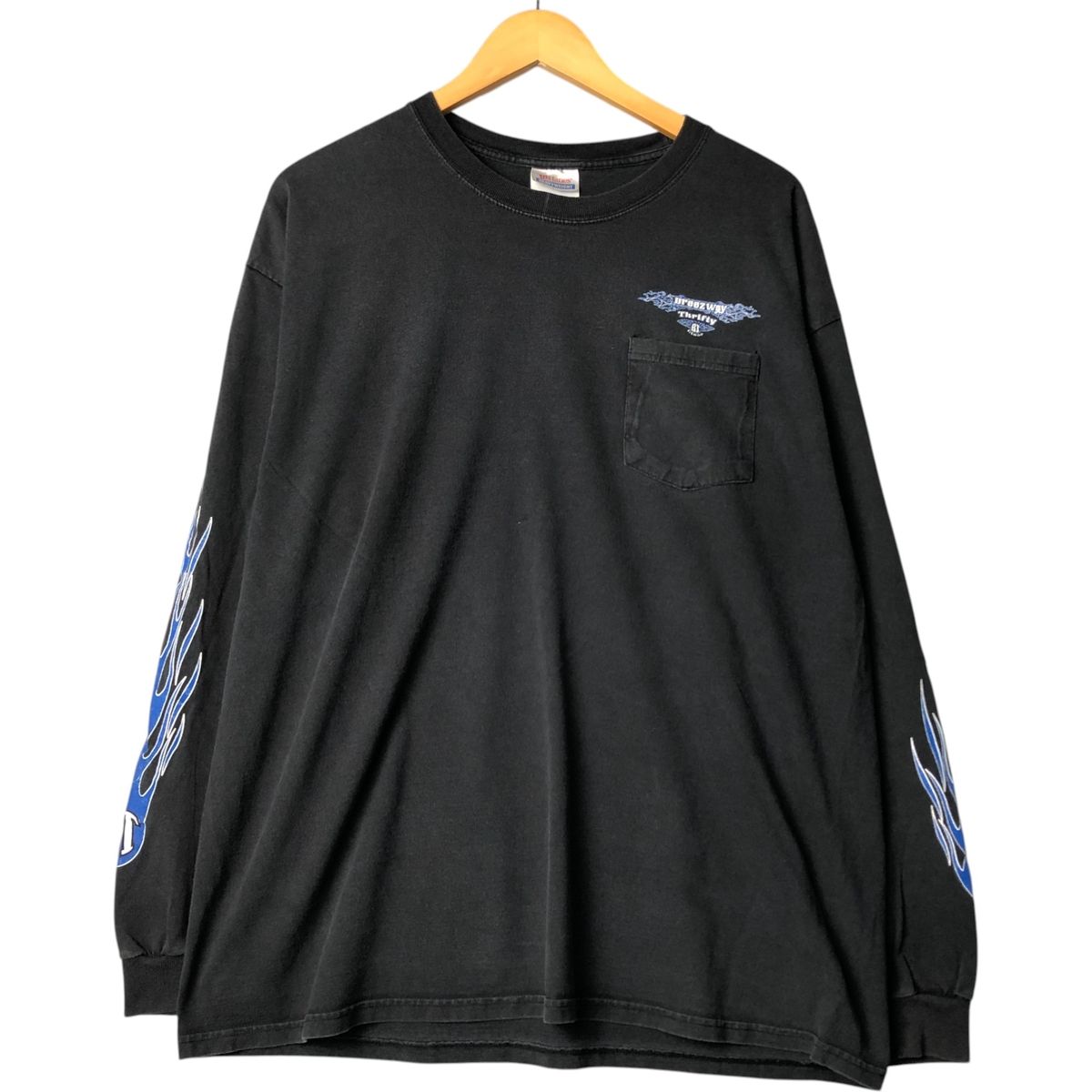 古着 90年代 ヘインズ Hanes ファイヤーパターン ロングTシャツ ロンT メンズXL相当 ヴィンテージ|eaa576134