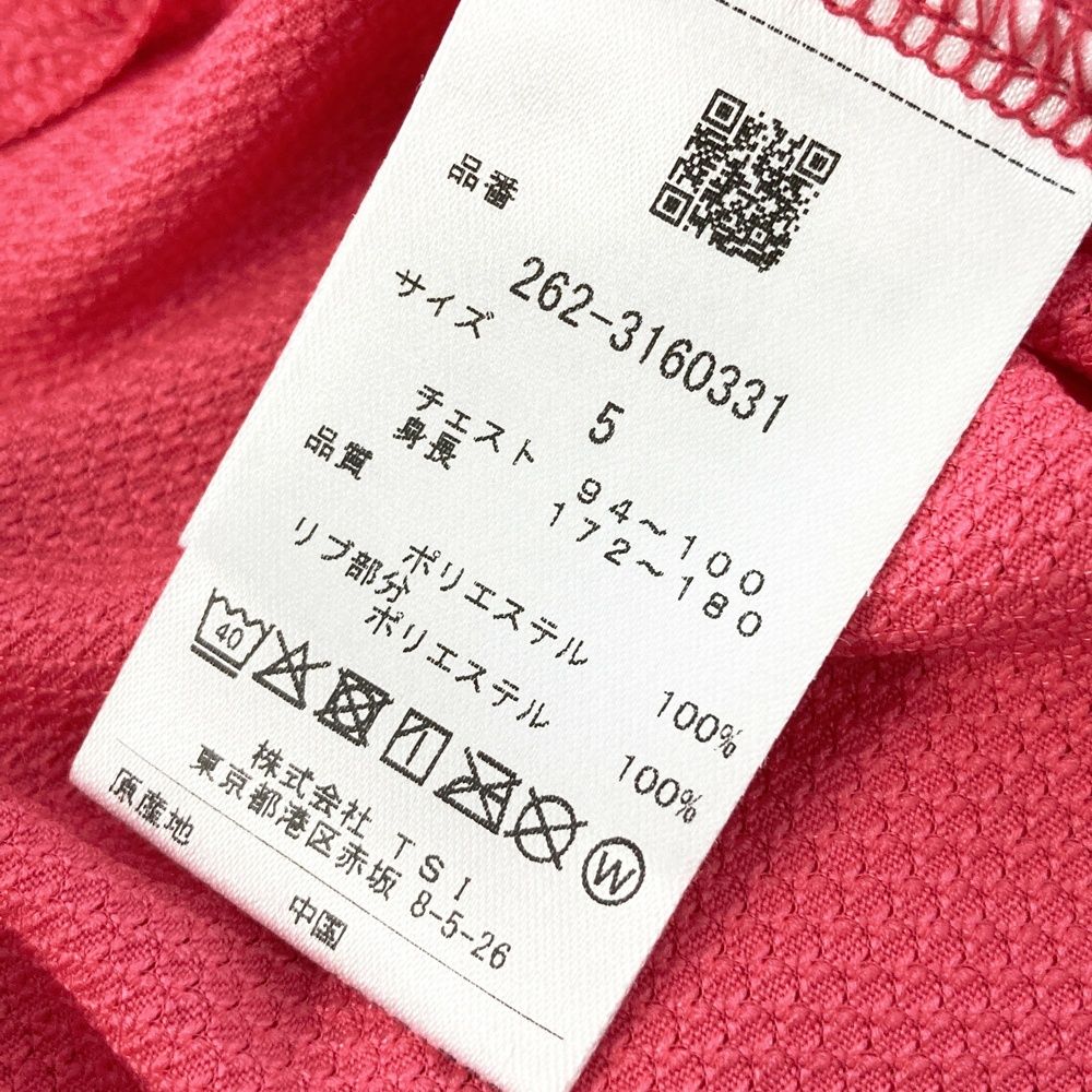 お見逃しなく! サイズ 5 JACK BUNNY ジャックバニー モデル 半袖ポロシャツ ピンク系 240101525329 ゴルフウェア メンズ ストスト