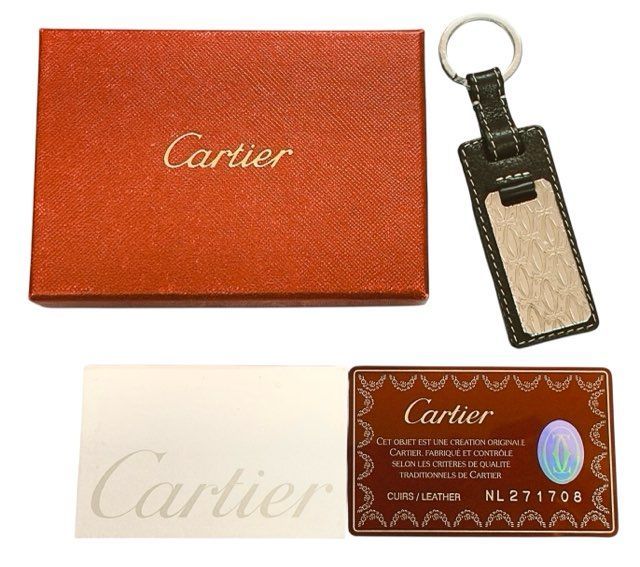 Cartier ダークブラウン キーホルダー カルティエ Cartier キーリング キーホルダー ブラウン 茶色