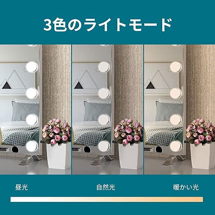壁掛け|卓上両用 三色照明モード＆無段階明るさ調節