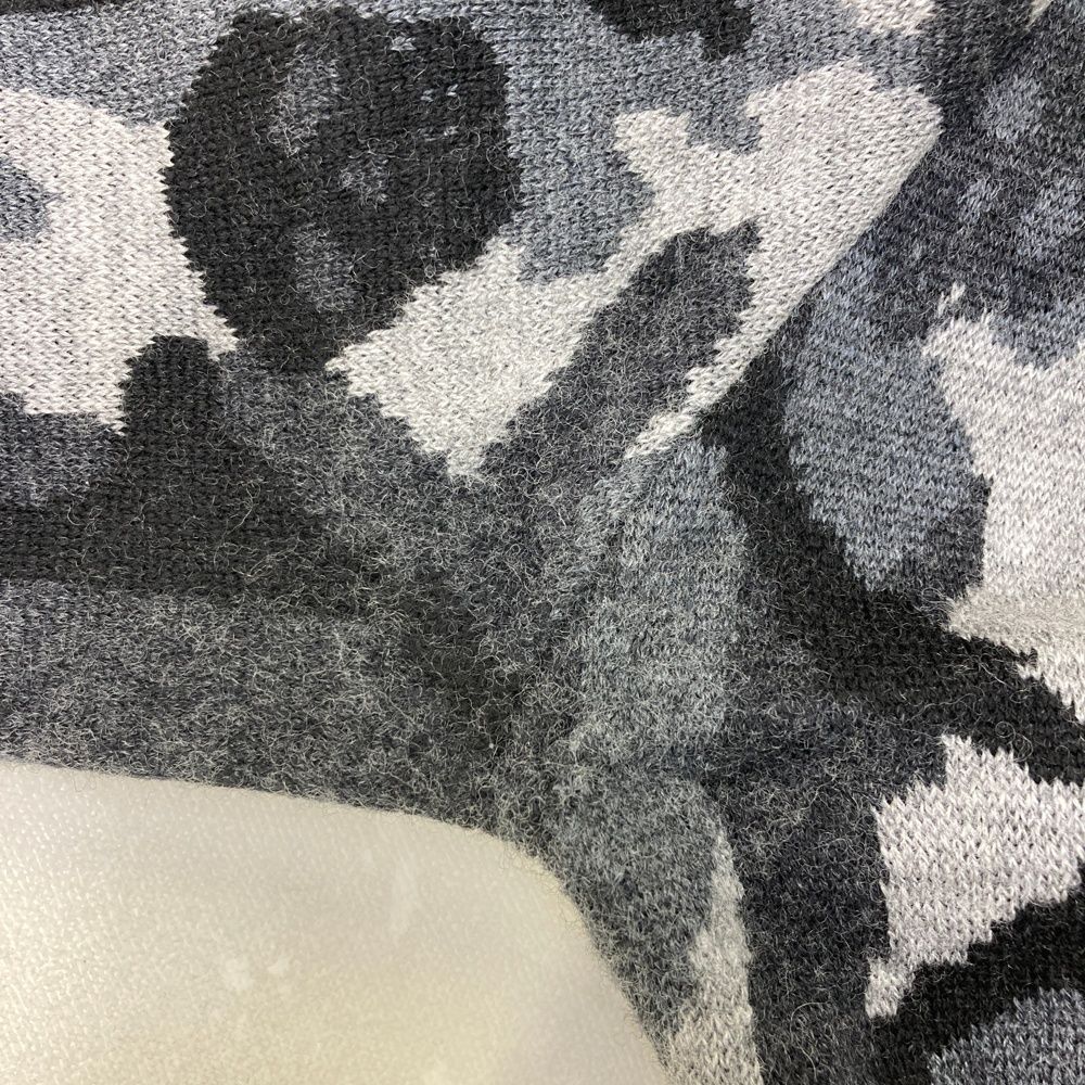 【驚きの低価格】 サイズ L MARK-LONA マークアンドロナ Vネック ニットセーター 迷彩柄 カモフラ ブラック系 240101528354 ゴルフウェア メンズ ストスト 全品全国 送料無料！