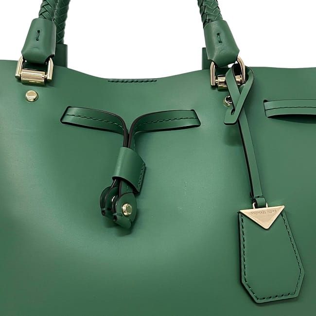Michael Kors Blakely Green Leather 2-Way Tote Crossbody Bag 