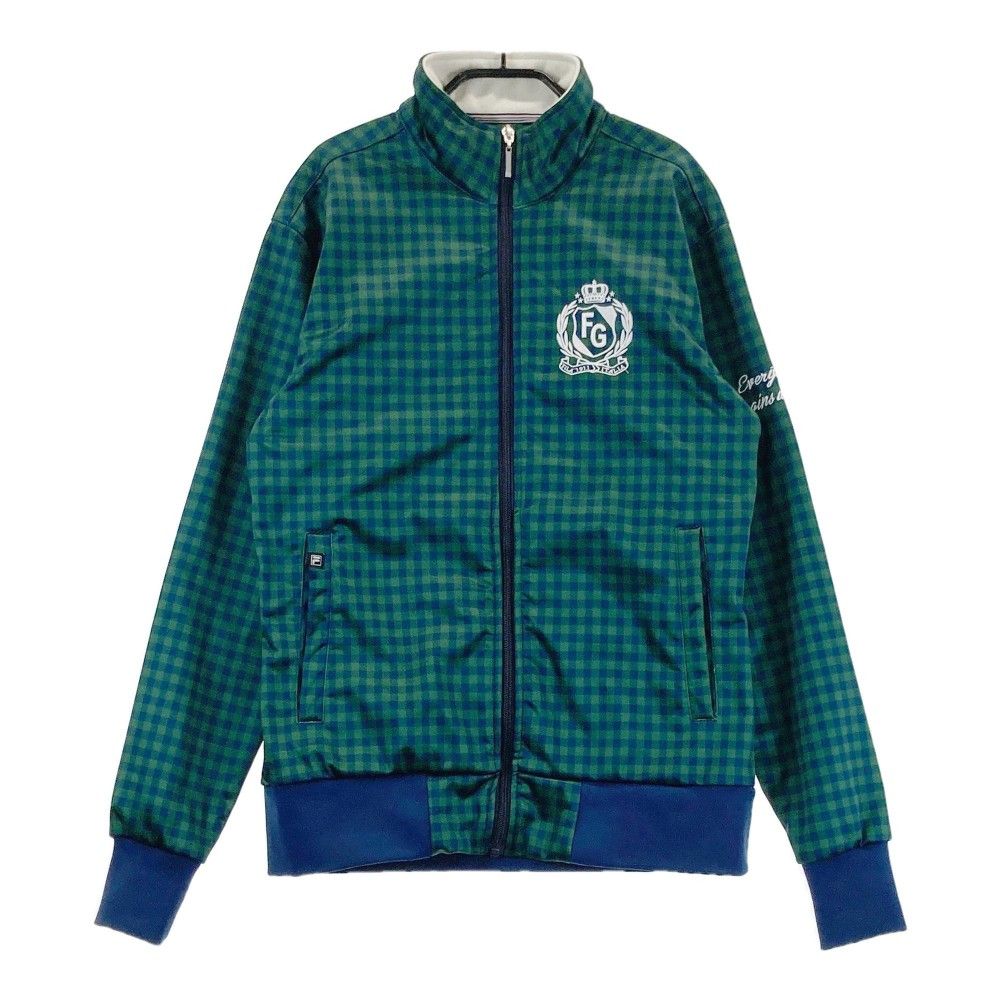 サイズ：M FILA GOLF フィラゴルフ  裏起毛 ジップジャケット チェック柄 グリーン系 [240101421885] ゴルフウェア レディース ストスト