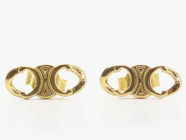 CELINE セリーヌ トリオンフ ボールド フープ ピアス ゴールド GOLD