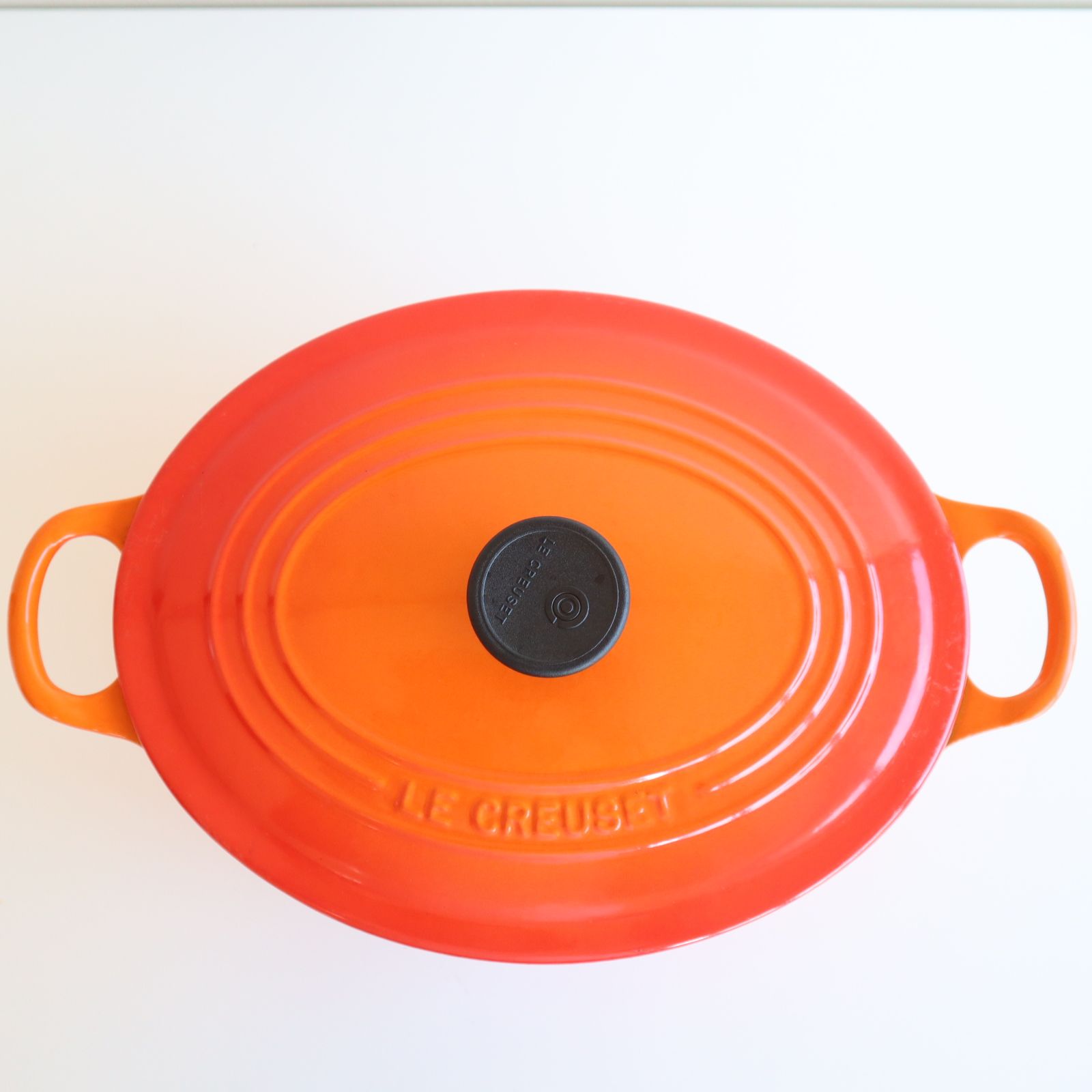 ルクルーゼ ココット オーバル 25cm フレーム オレンジ 鋳物ホーロー鍋 無水調理 煮込み料理 フランス製