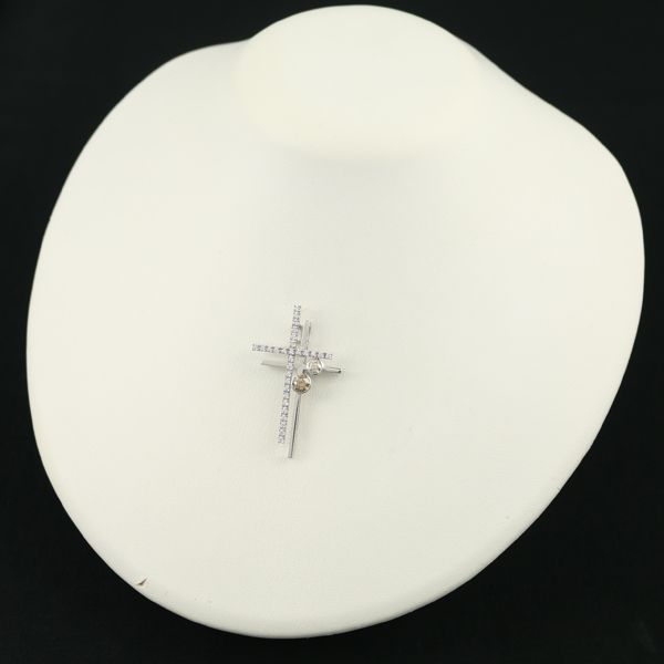 カシケイ ペンダントトップ ブラウン&クリア ダイヤ ダイヤモンド 0.58