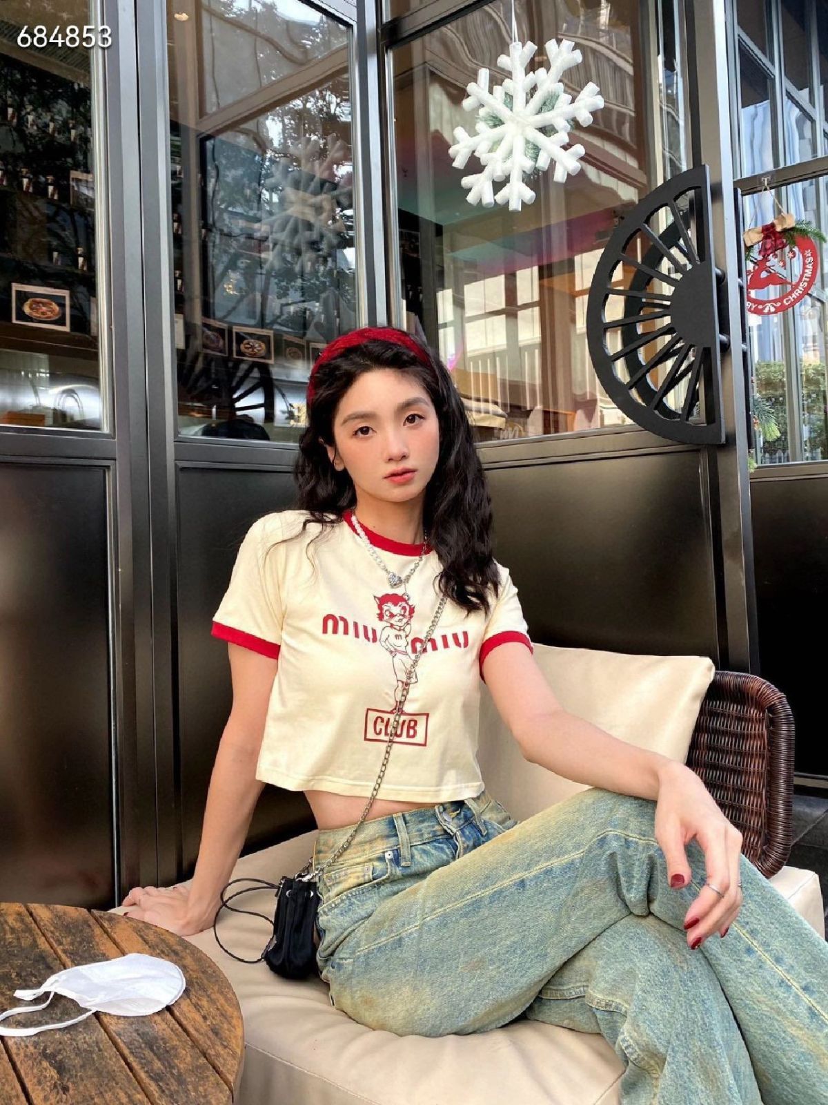 MIUMIU 限定割引 半袖 Tシャツ  レディース ファッション 人気 新作 春夏 アプリコット（04062801）