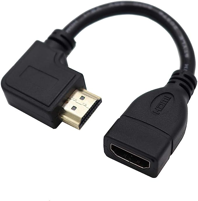 ViViSun HDMI 延長ケーブル ハイスピード オス-メス 金メッキ端子 ９０°Ｌ型 HDMIタイプA オス- HDMIタイプA メス (左Ｌ  AVケーブル