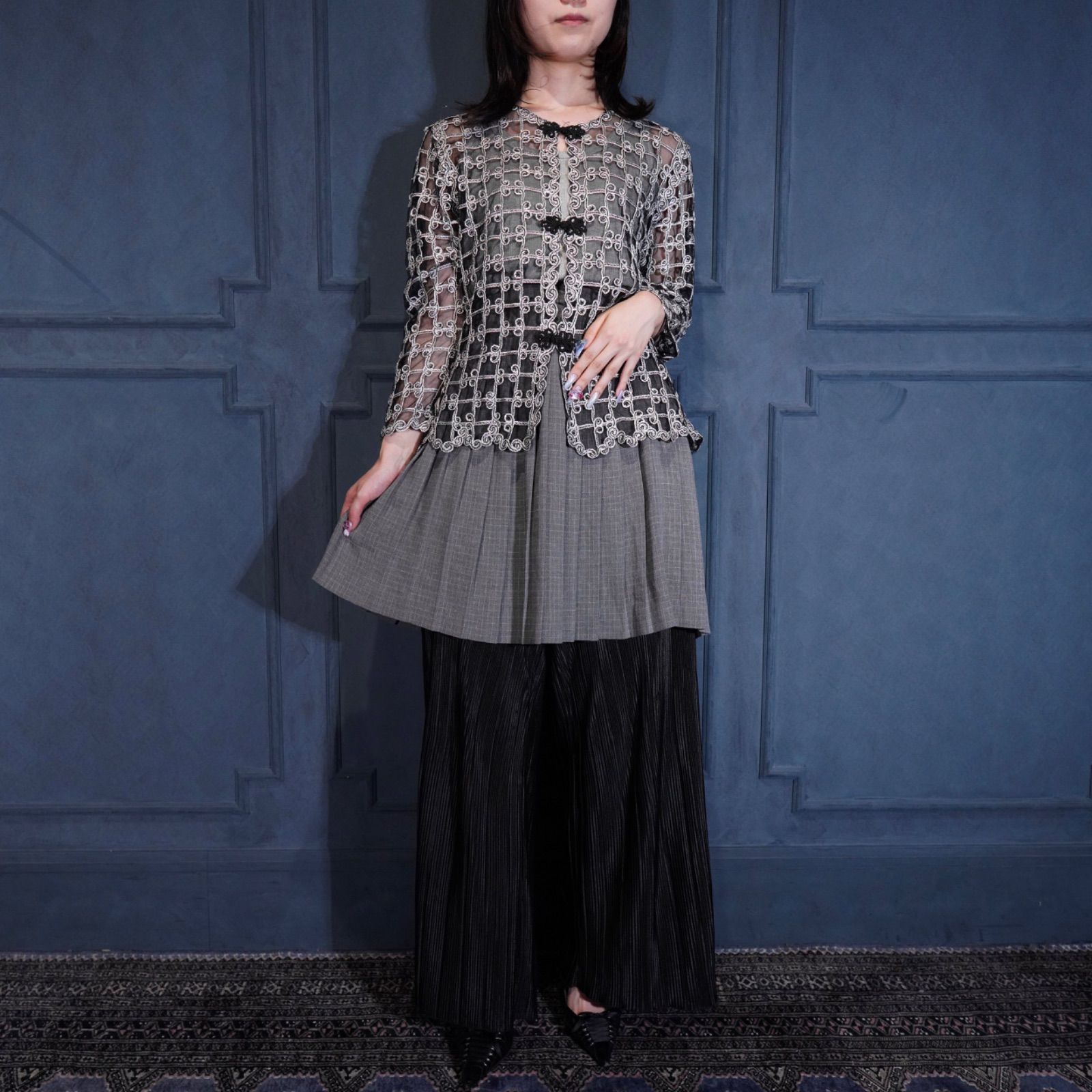 USA VINTAGE Talbots PETITES PLEATES DESIGN MINI SKIRT アメリカ古着プリーツデザインミニスカート