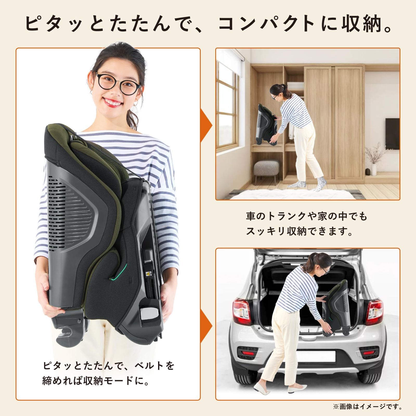 ジョイトリップ 1歳頃から11歳頃まで アドバンス ISOFIX チャイルド-ジュニアシート エッグショック ISOFIX固定 SA オリーブグリーン コンビ R129適合軽量-コンパクトな モデル