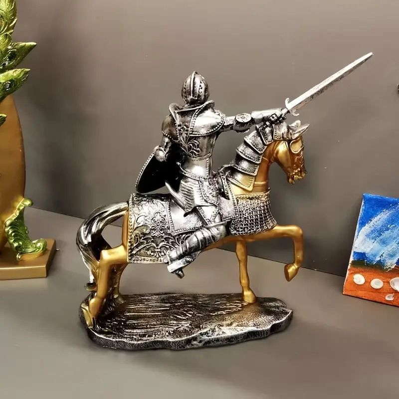 ヴィンテージ 中世の騎士 ナイト 中世騎士 真鍮製 壁掛け ヴィンテージ