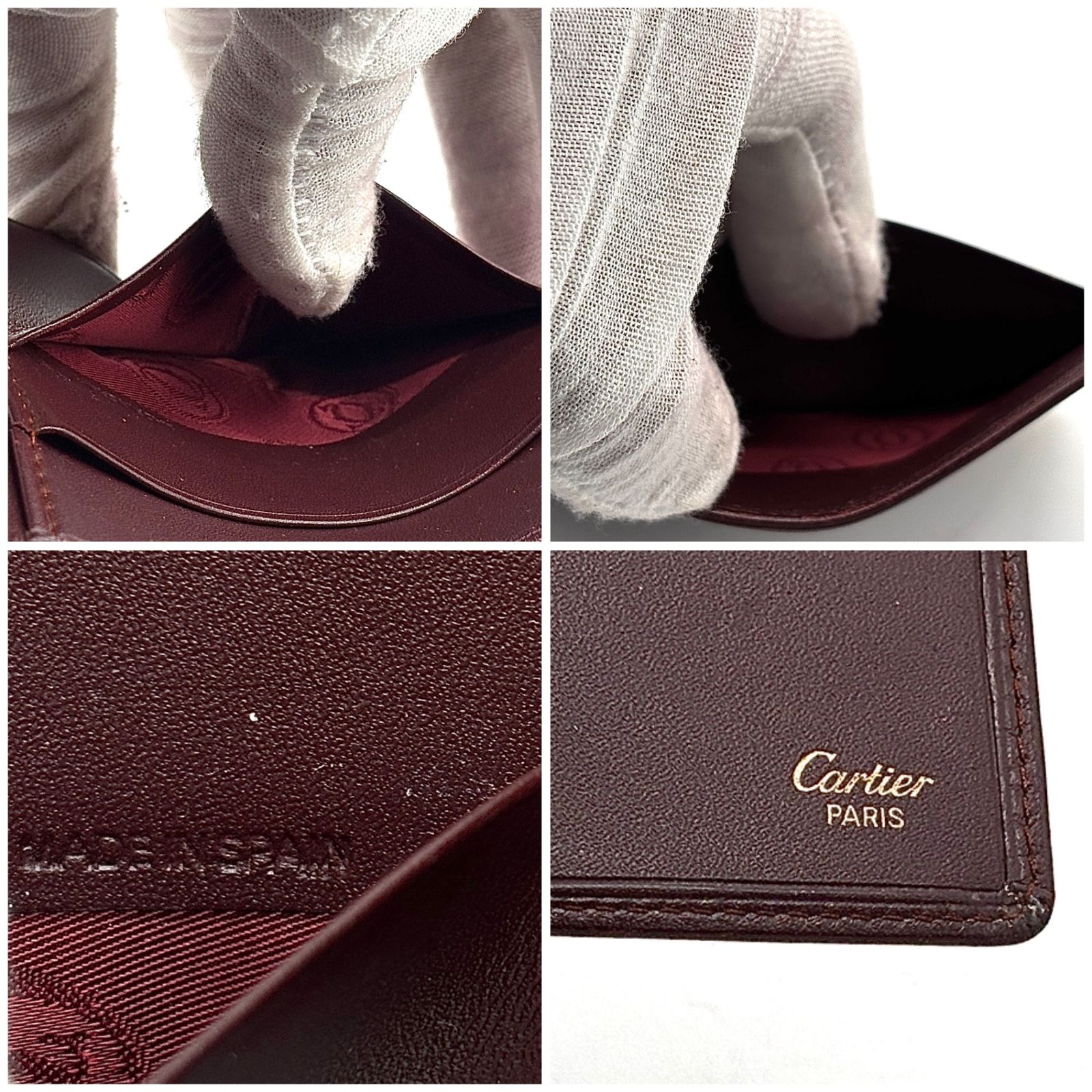 Cartier マネークリップ 札入れ マストライン レザー ゴールド金具 美品 紳士の品格漂う逸品✨】 Cartier マネークリップ マストライン