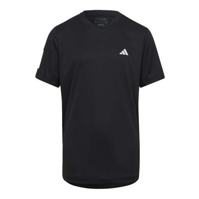 アディダス(adidas) ジュニア(ボーイズ) CLUB クラブ スリーストライプス ゲームシャツ EU060-HR4229 ブラック(23y6mテニス)【メール便発送】(300269957)