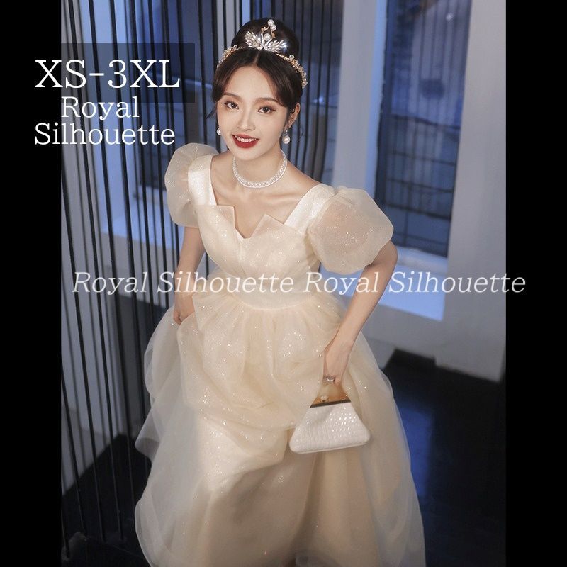 パーティードレス ナイトドレス ホワイト 白 ラメ 結婚式 大きいサイズ 謝恩会 S M L XL LL 2XL XXL 3XL XXXL パーティー 姫系 発表会 演奏会 プリンセス フェミニン お姫様 紐タイプ