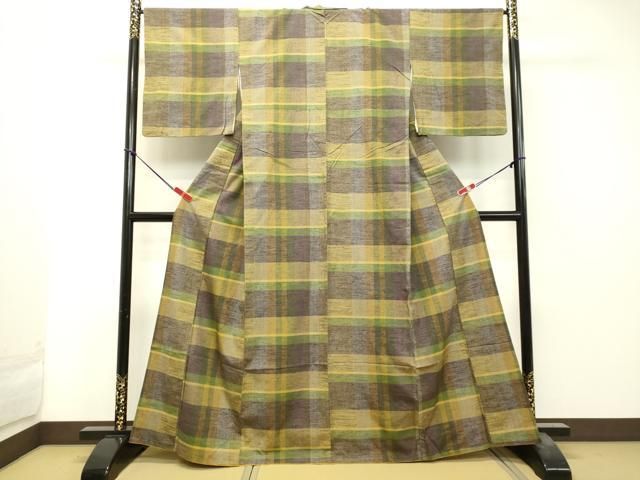 平和屋着物○上質な紬 格子 やまと誂製 正絹 逸品 DAAS2505tw - メルカリ 