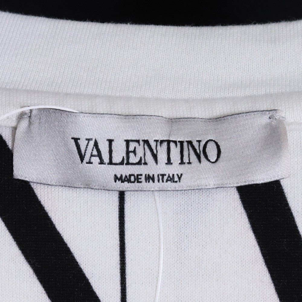 VALENTINO 総柄 ロゴプリント Tシャツ Mサイズ ホワイト UV3MG08J6PE 