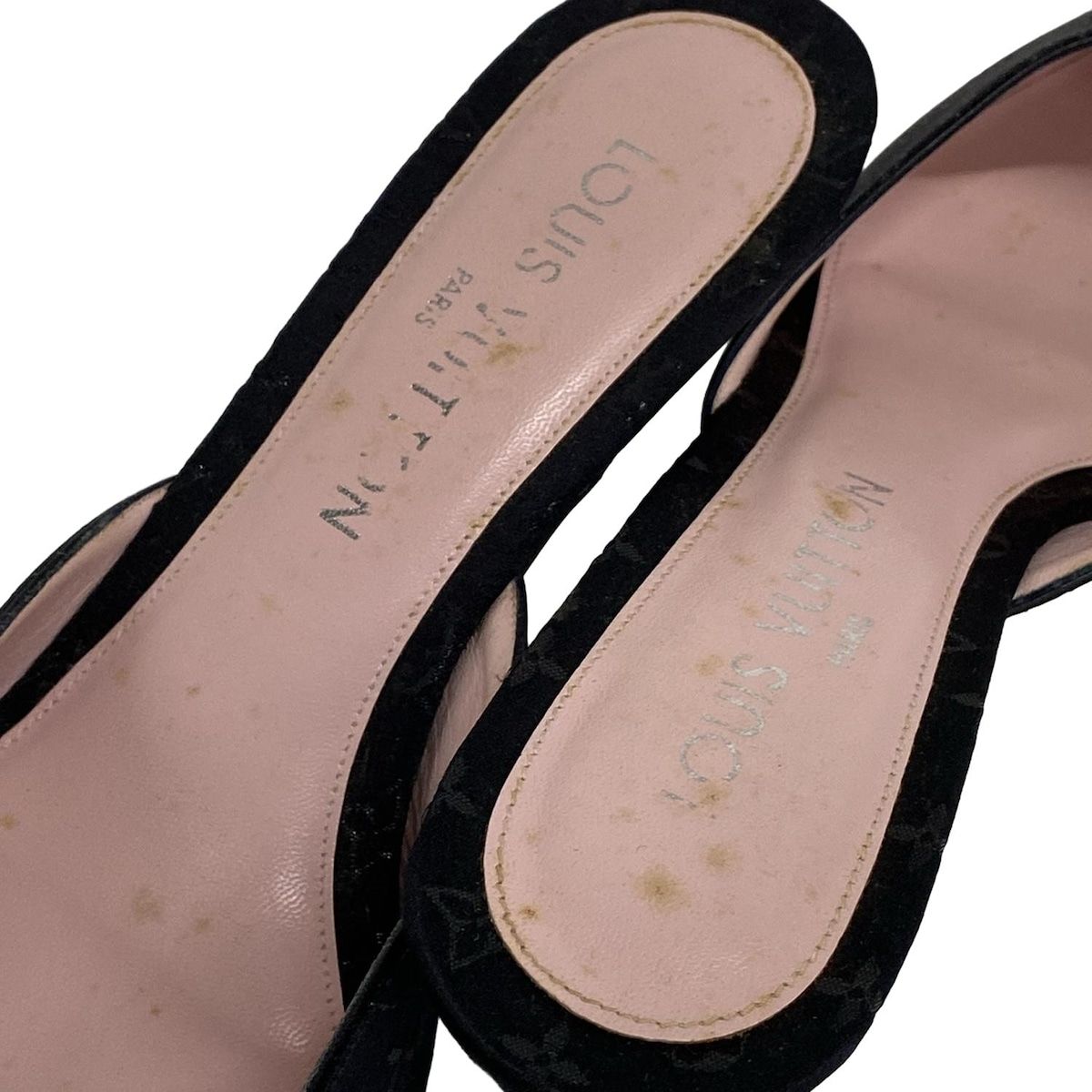 LOUIS VUITTON(ルイヴィトン) ミュール 38 レディース - 黒