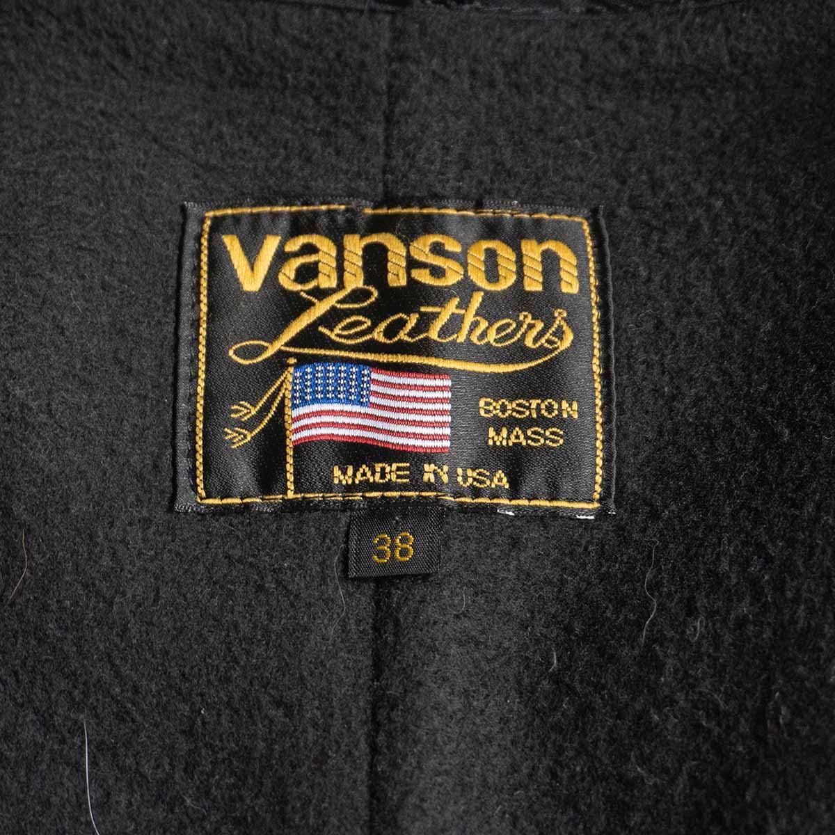VANSON MODEL B シングルライダースジャケット 38 レザー ライナー付き バンソン 25100953 KANDAIZUMI_COM