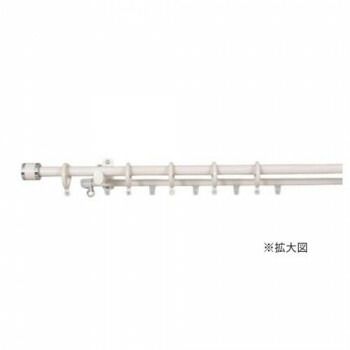 カーテンレール フェスタ 2.0mダブル 木目ホワイト I7751