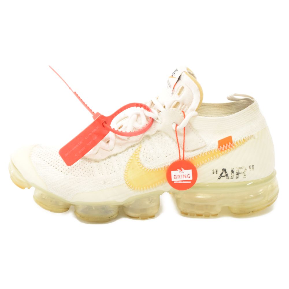 NIKE (ナイキ) ×OFF-WHITE AIR VAPORMAX FLYKNIT AA3831-100 オフホワイト エアヴェイパーマックス  フライニット ローカットスニーカー US10/28.0cm ホワイト - メルカリ