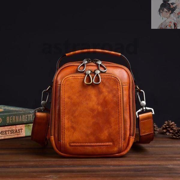 職人手作りヌメ革 メンズバッグ ショルダーバッグ メッセンジャーバック 斜めがけ 肩掛け レザー ビジネスバッグ おしゃれ 大容量 3色 通勤 LLB-0041 職人手作りヌメ革 メンズバッグ ショルダーバッグ メッセンジャー