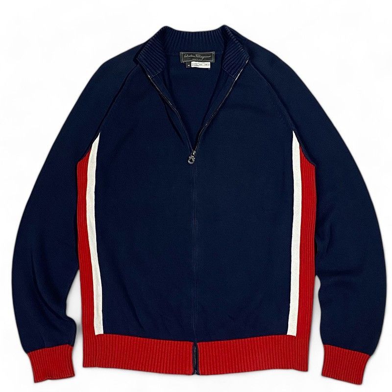 ⭐️美品　Salvatore Ferragamo フェラガモ　ニットジャケット⭐️ 美品】サルヴァトーレフェラガモ ニット ジャケット ダーク