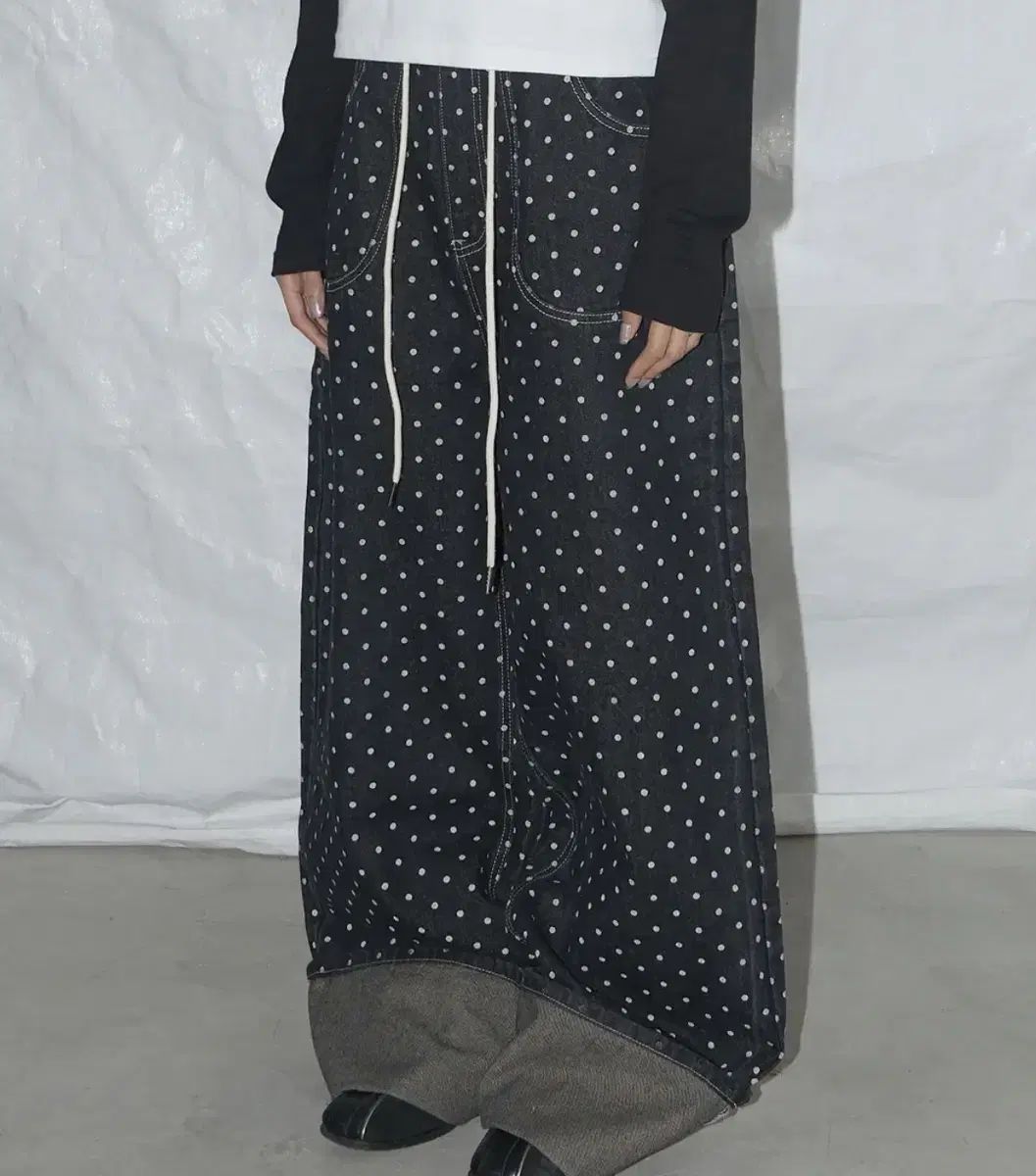 ファンシークラブ 韓国アパレル fancy club ドットロールアップパンツ