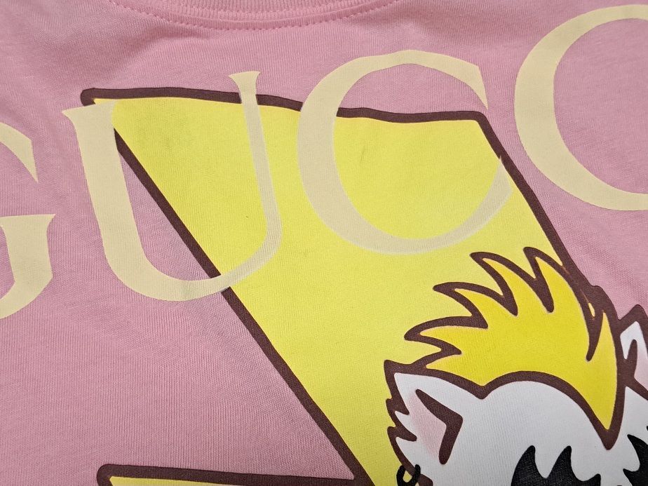 美品★グッチ×ばなにゃ・コラボ ばなにゃロゴデザイン オーバーTシャツ(XS) 美品☆グッチ×ばなにゃ・コラボ ばなにゃロゴデザイン オーバーT