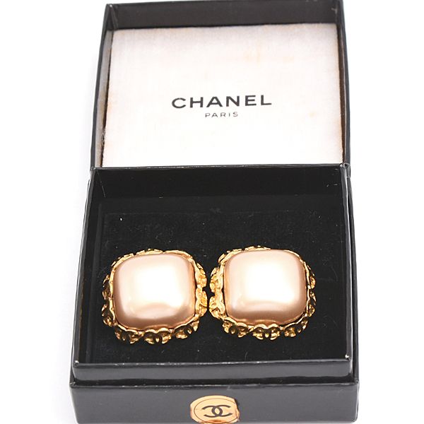 シャネル CHANEL フェイクパール イヤリング GPゴールド CHANEL - 【5jgb0224】シャネル イヤリング ヴィンテージ 丸型