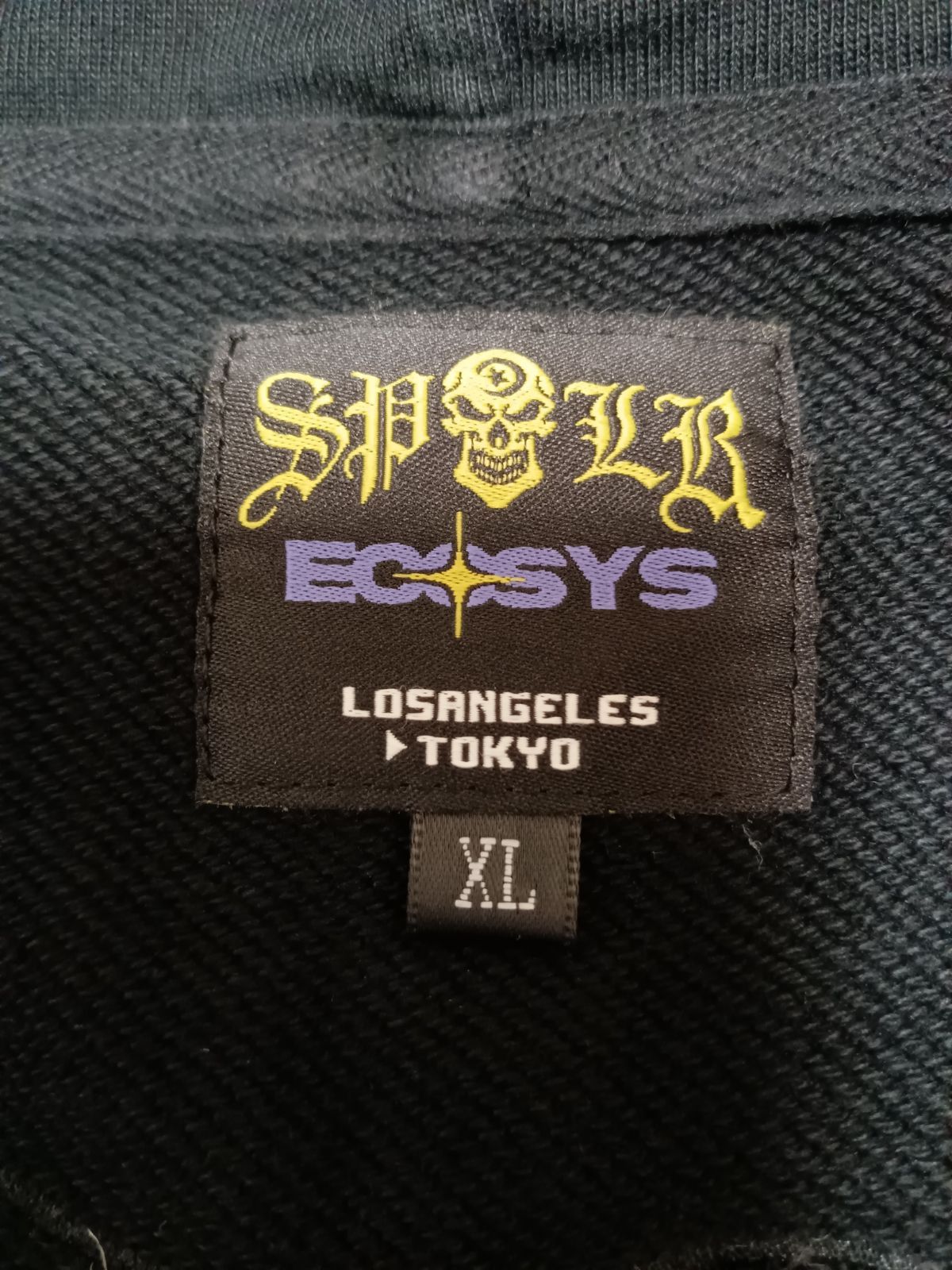 美品SUPPLIER×ECOSYSコラボジップパーカーSKULLスカルサプライヤー