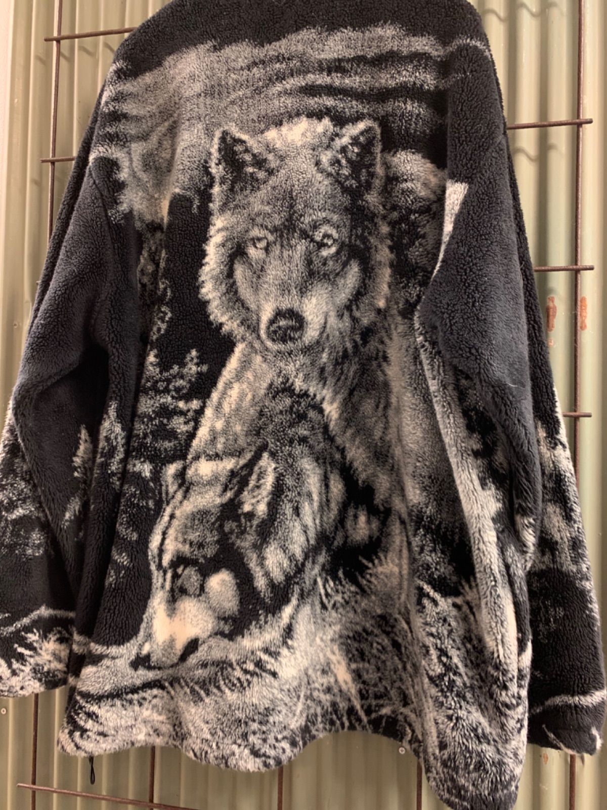 超激得正規品XL ウルフフリースジャケット オオカミ 狼 アニマル ARIZONA ジャケット・アウター