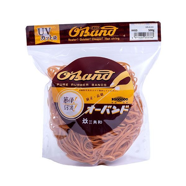 （まとめ） 共和 オーバンド#460 内径114.5mm 500g入 透明袋 GPA-N-006 1袋 