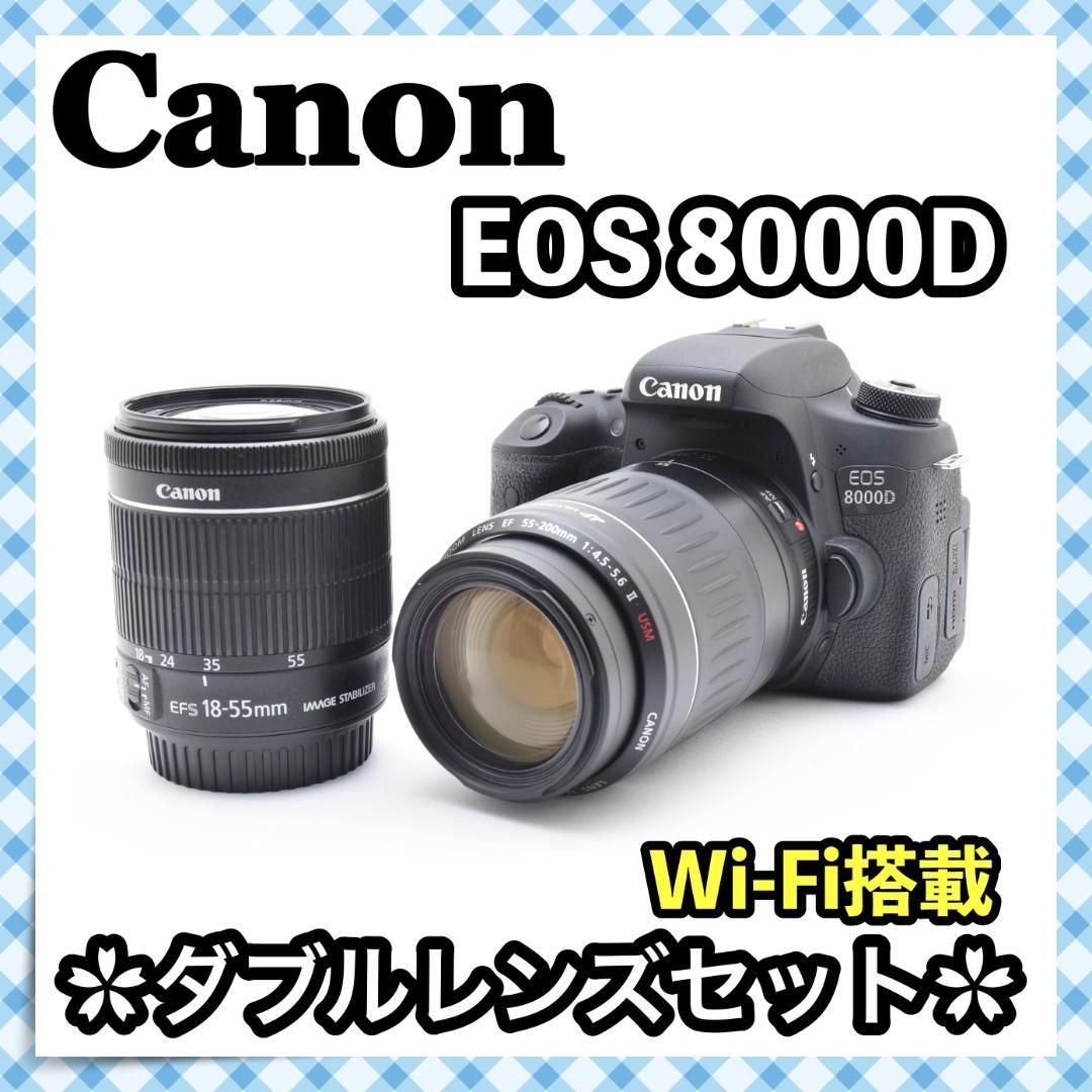 ❁ほぼ ❁ 入学式 運動会に❁ な状態のカメラセットをお探しの方に❁Canon EOS 8000D 望遠ダブルレンズセット