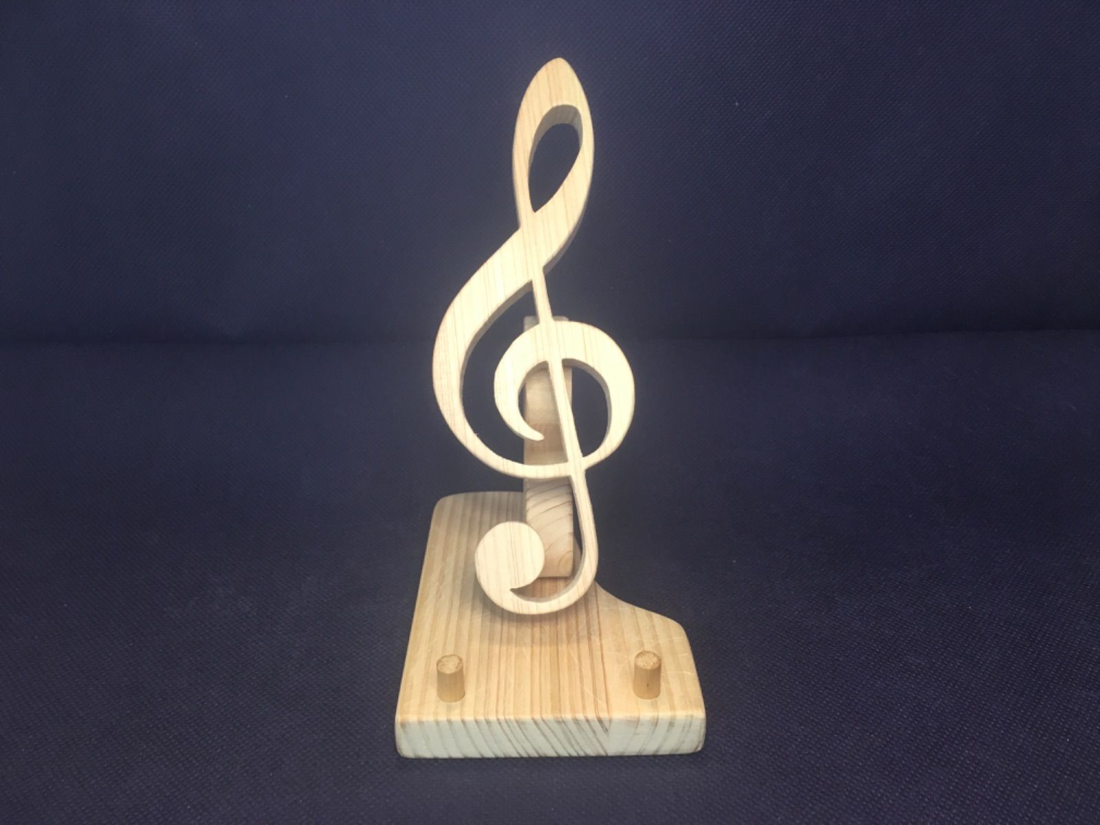 メルカリshops 木工 ハンドメイド スマホスタンド オーケストラ トーン記号
