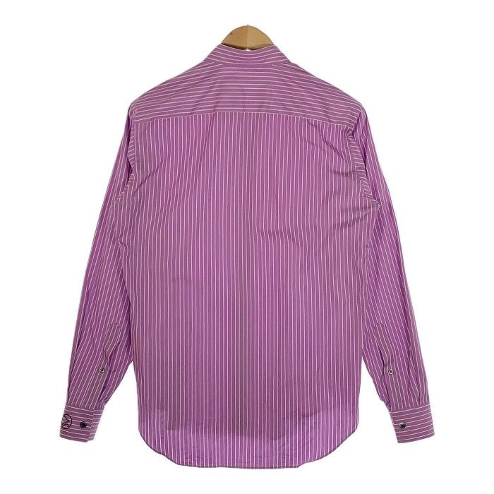 ちりめんのような繊細な生地ですジョンローレンスサリバン　パールシャツ　20aw 44 sサイズ　ピンクパープル