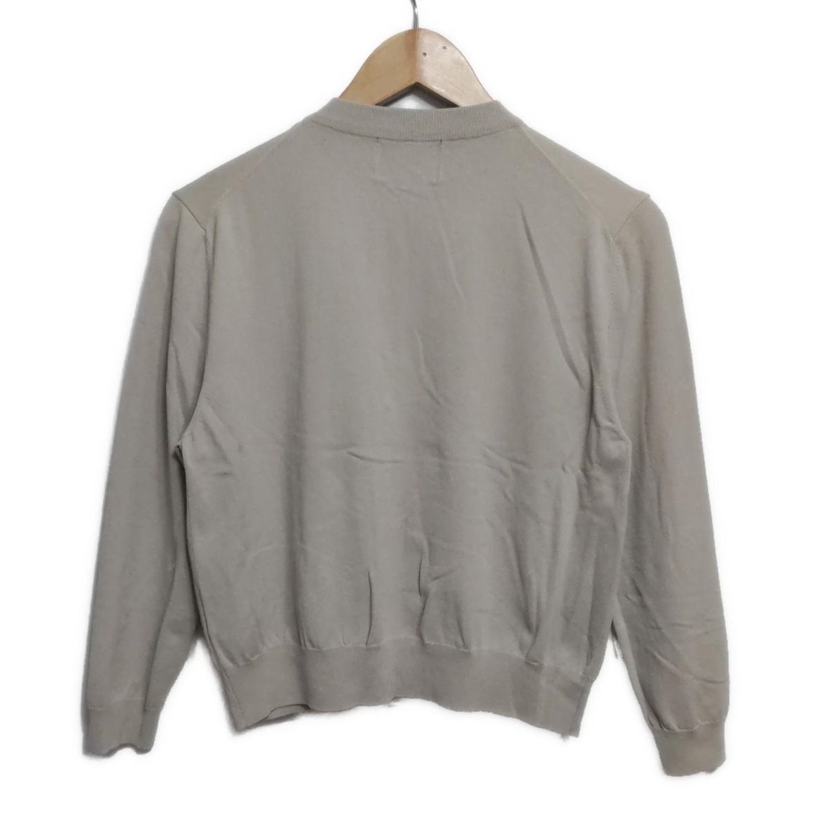 SEVEN TEN by MIHO KAWAHITO セブンテン バイミホカワヒト カーディガン サイズS レディース - グレーベージュ 長袖|刺繍|蜂