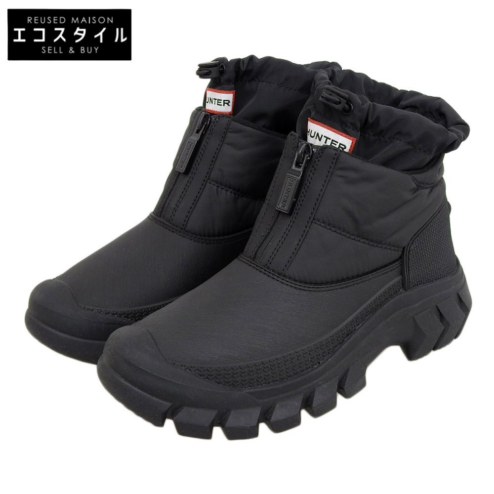 HUNTER ハンター イントレピッド ジップ アンクルスノーブーツ レディース ブラック 5 5 UK