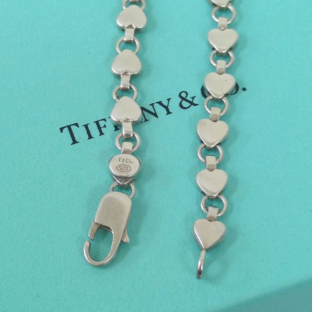 ★在庫処分★TIFFANY&Co.【美品】パフハートブレスレット　SV925 Tiffany ブレスレット パフハート シルバー 925 TIFFANY & Co. パフ