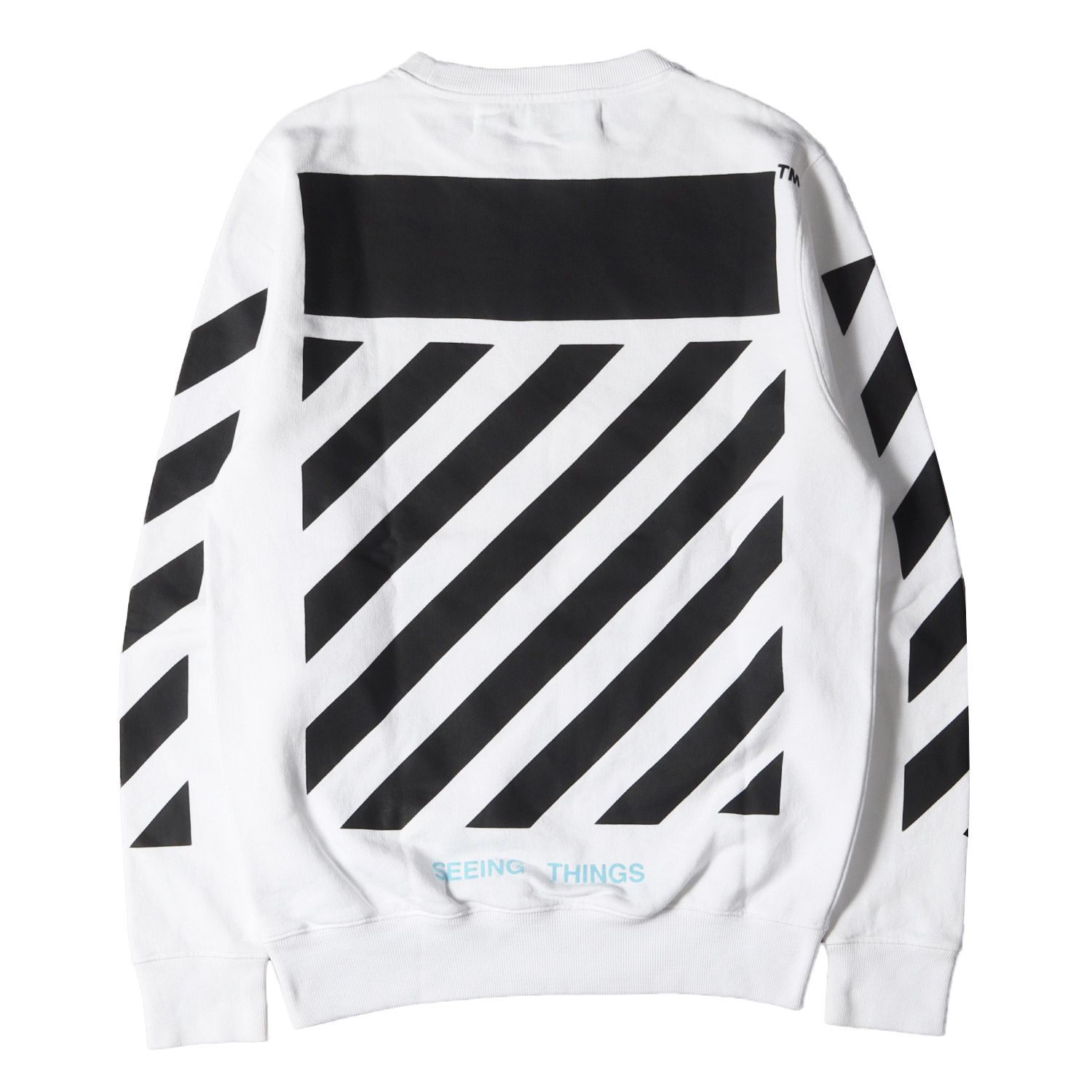 OFF-WHITE オフホワイト スウェット 絵画グラフィック クルーネック ...