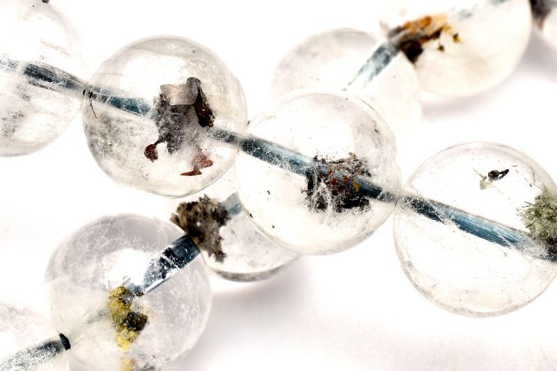 1点物】グリーントルマリンインクォーツ 10mm ブレスレット