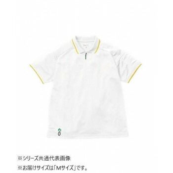 桑和 B7915-61 半袖ハーフジップポロシャツ Mサイズ ホワイト(0) BEAMS DESIGN