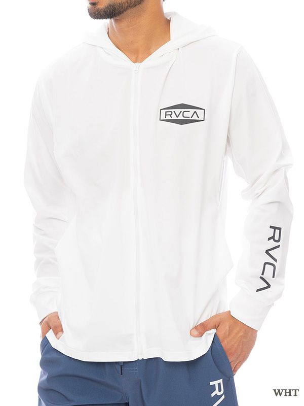 RVCA ルーカ ラッシュガード レディース 水陸両用 メンズ 長袖 ジップアップ ILL HEX BOX SFHD 長袖サーフTシャツ UVプロテクション UPF 50 サムホール BF 041-875
