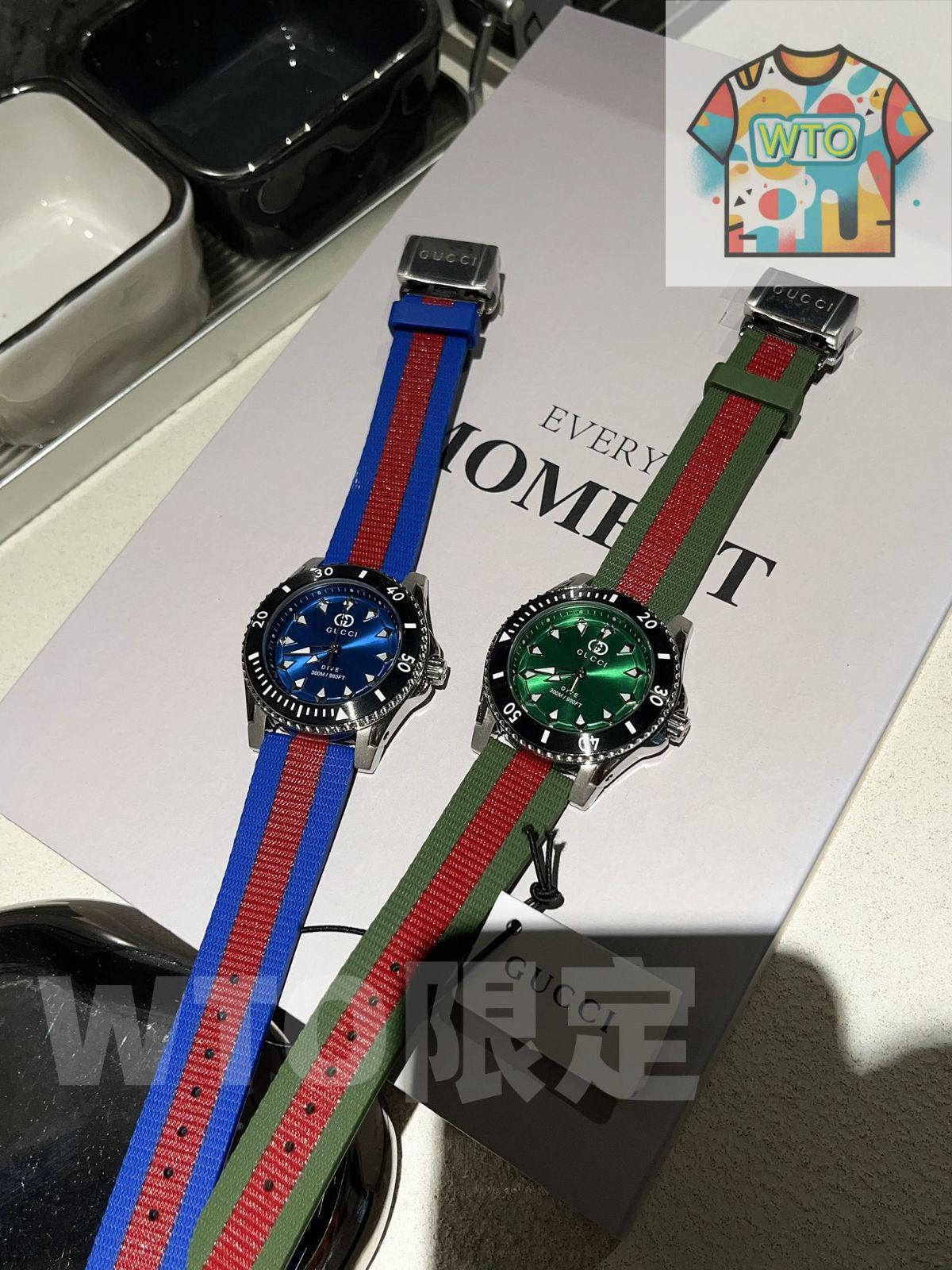 GUCCI スポーティな時計 今日WTO】GUCCI グッチ ダイブシリーズ 金属感が強く、スポーツ