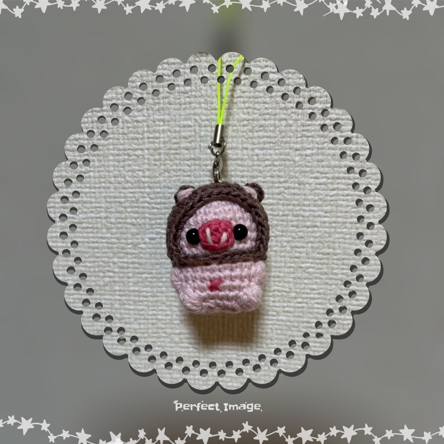 あみぐるみ ブタちゃん ハンドメイド - メルカリ