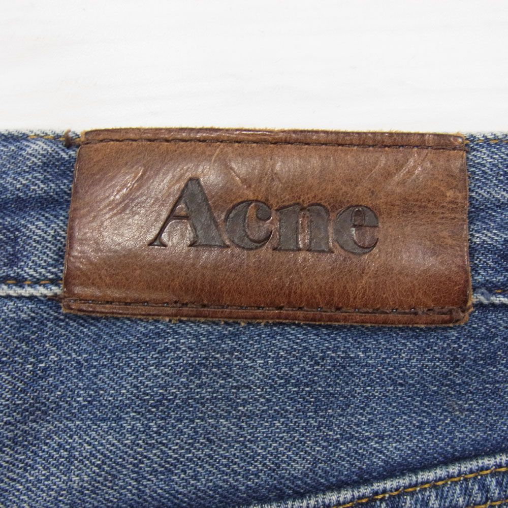 定価5万円以上●Acne アクネ POP VINTAGE デニム パンツ ジーンズ ヴィンテージ加工 インディゴ レディース 36 正規品 美ライン