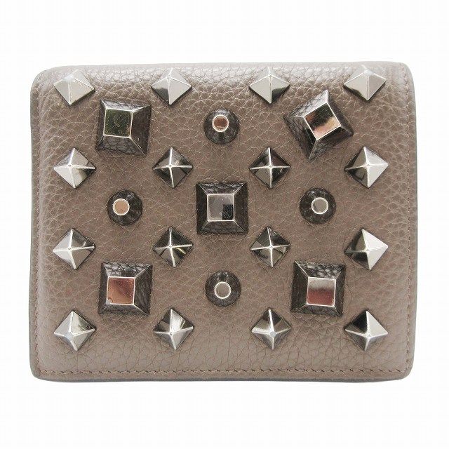 ルブタン パロス　コンパクト ウォレット Paros - ウォレット - カーフレザー - グレー - Christian Louboutin