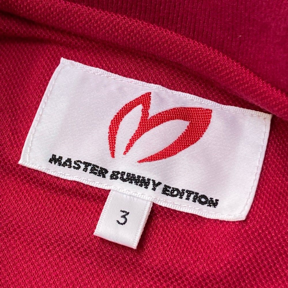 サイズ：3 MASTER BUNNY EDITION マスターバニーエディション 2024年モデル 半袖ポロシャツ  ピンク系 [240101415104] ゴルフウェア メンズ ストスト サイズ：3 MASTER BUNNY EDITION マスターバニーエディション