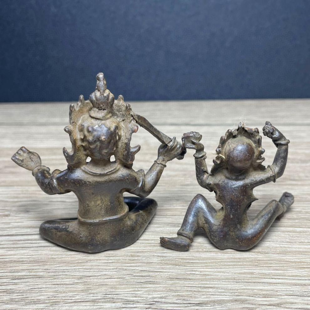 仏教美術 歓喜仏像菩薩 蔵密仏像 家内供養仏 銅製 工芸品 置物